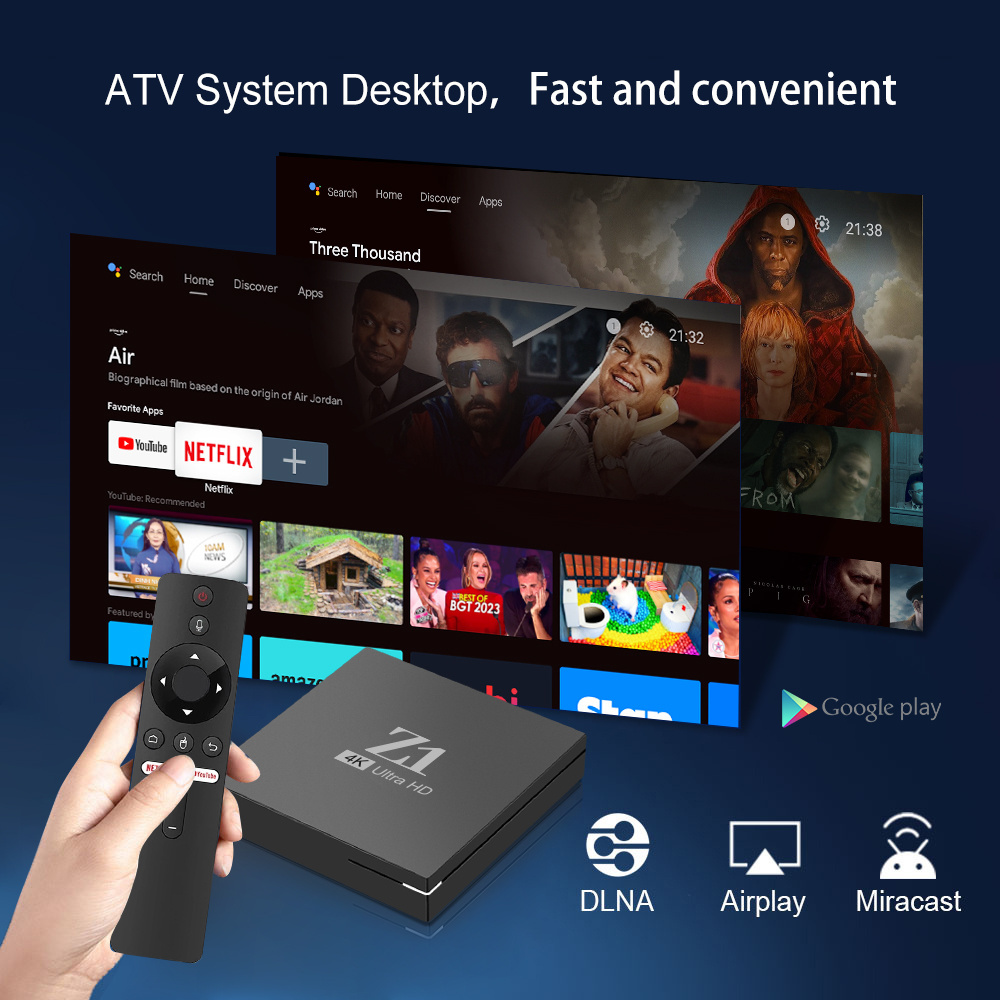 High Quality Android TV Box 4K IPTV Set Top Box with 2.4G/5G Dual WiFi iptv subscription 4k Android TV Box