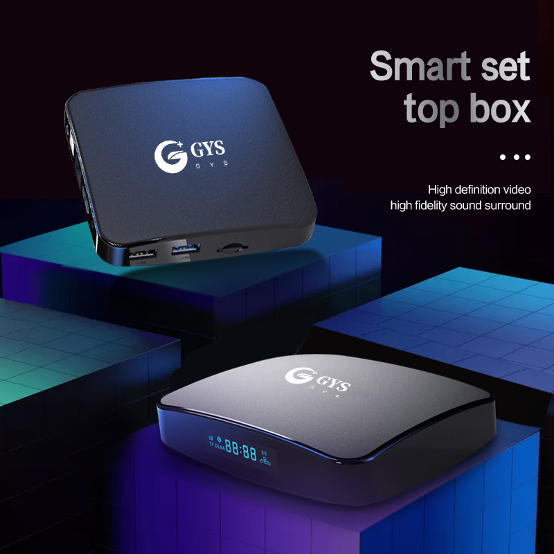 GYS A1 S905X3 Set Top Box High Quality KD Player Android 9.0 4k Tv Box 4G 32G 4G 64G Customized Brand dual wifi TV Android Box