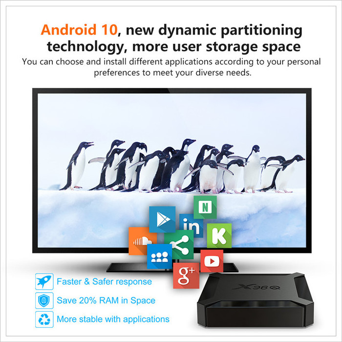 GYS 2023 Hot Sell X96Q Quad Core 2.4g 4k Android 11 Support OEM brand Youtube app installed X96q Smart Tv Box