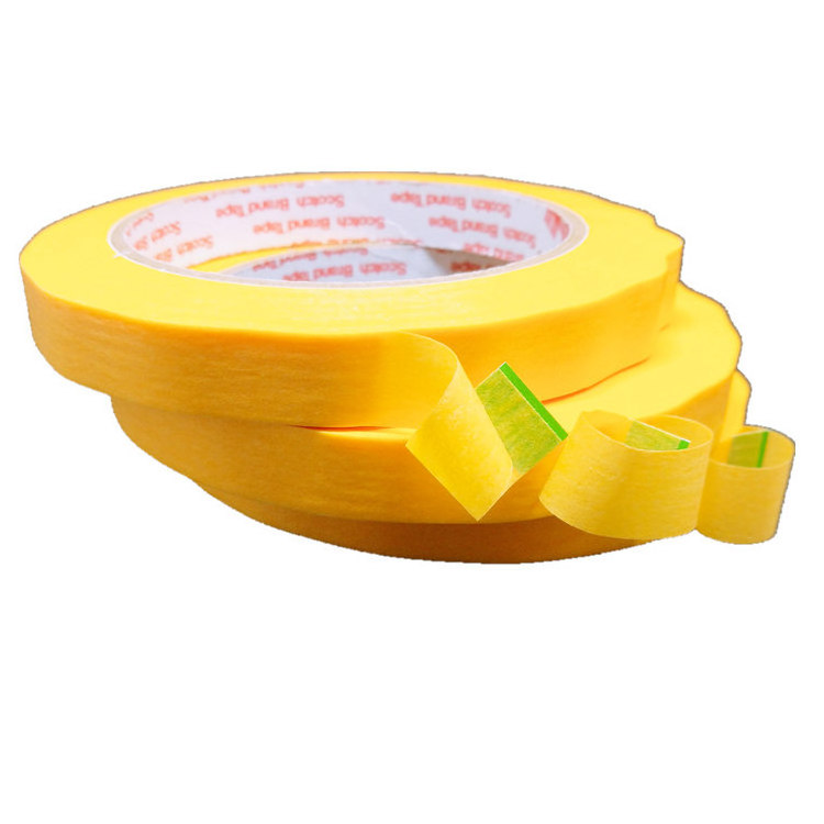  Automotive Car High Temperature 244 Tapeautomotive Yellow 5mm Brown Paper Cheap Cinta Masking Tape