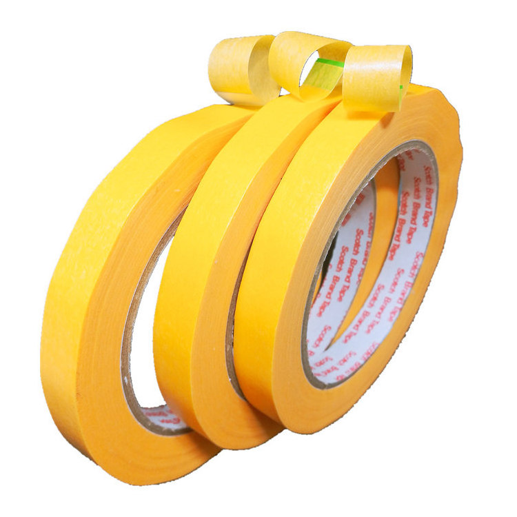  Automotive Car High Temperature 244 Tapeautomotive Yellow 5mm Brown Paper Cheap Cinta Masking Tape