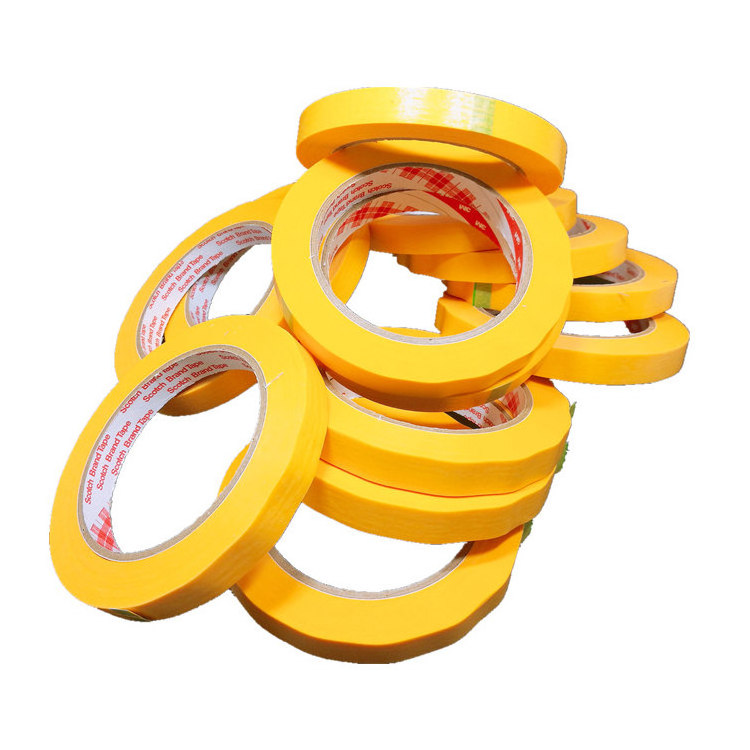  Automotive Car High Temperature 244 Tapeautomotive Yellow 5mm Brown Paper Cheap Cinta Masking Tape