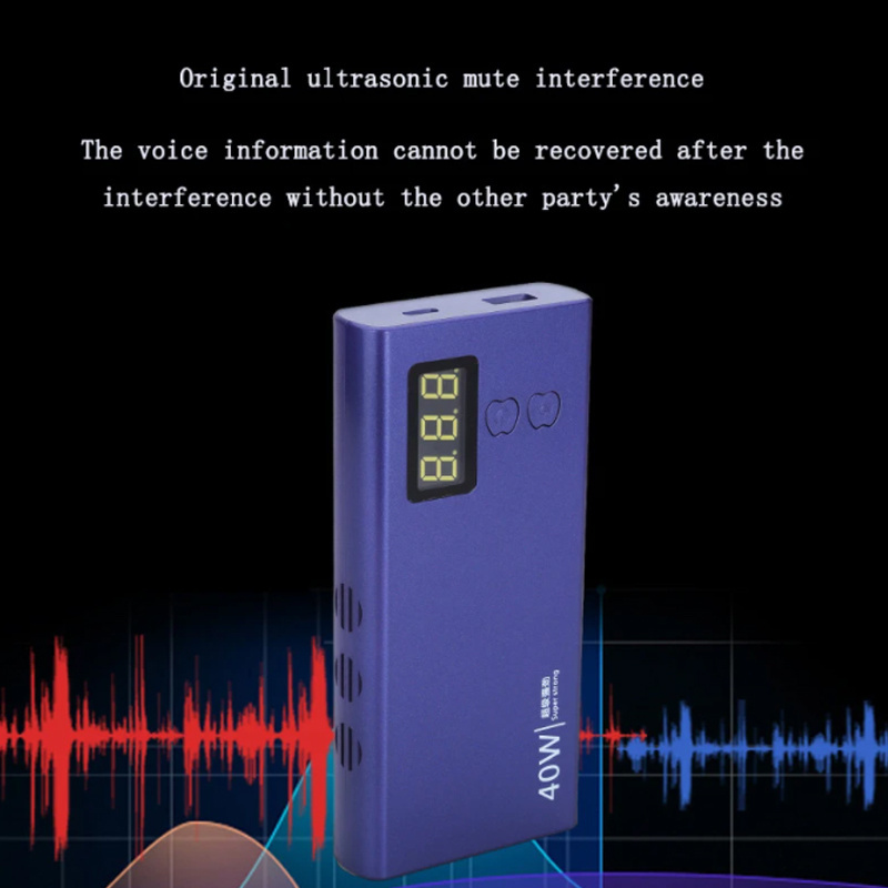 Anti-recording Blocker Jammer Portable Power Bank Anti Monitoring Eavesdropping Recorder Handheld Conversation Interference Devi