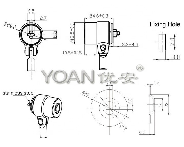 Coil cable lock and anchor for phones,desktop,tablet,POS,PC,computer and laptop with keyed alike/differ and master key system