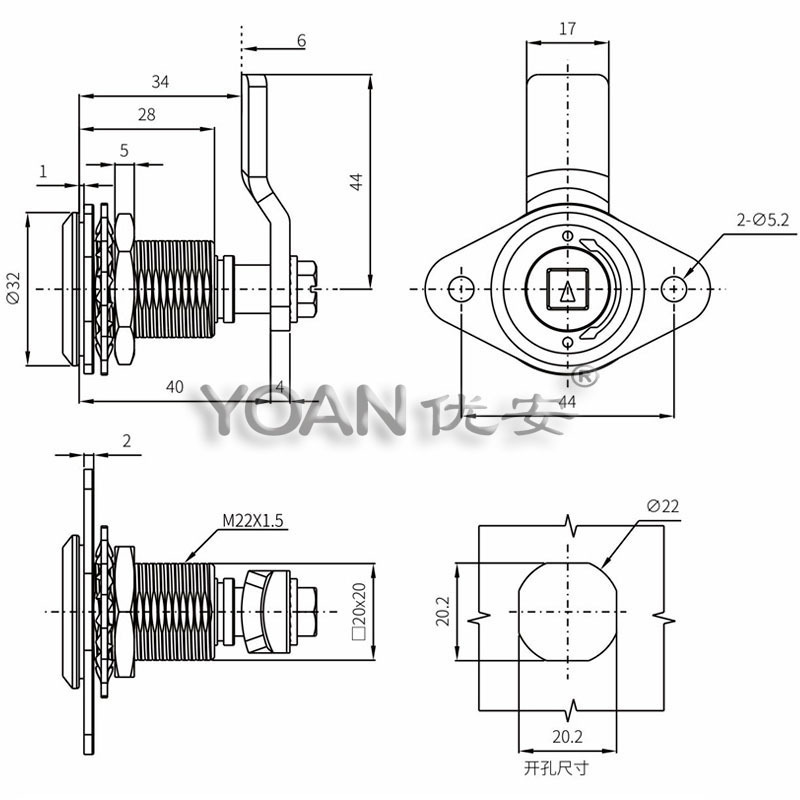 furniture hardware stainless steel furniture hook cam lock for mailbox advertising showcase door lock cylinder with key