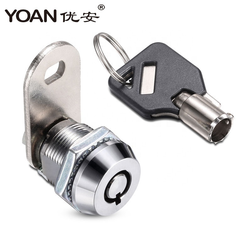 factory supply brass Cylinder lock tubular key  Quarter Turn lock  for electrical cabinet lock mailbox