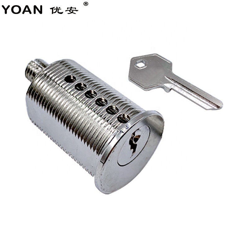 high security brass Quarter Turn lock cylinder ock with master key cam  cabinet lock for vending machine lock