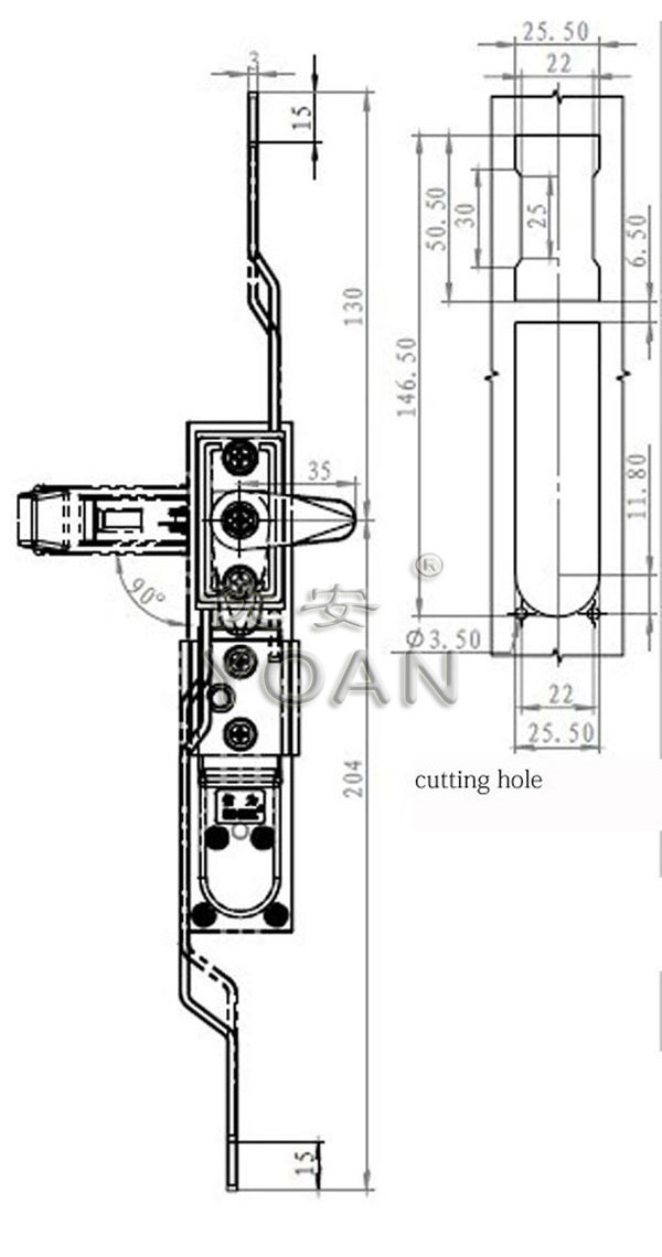 the safe lock of combination lock for cabinet