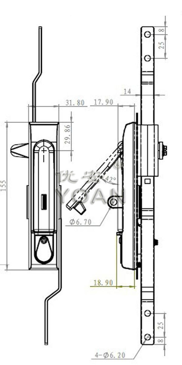 the safe lock of combination lock for cabinet