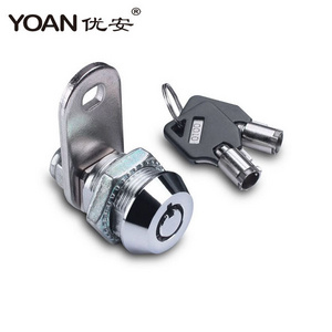 High security quarter turn cam lock tubular key cabinet lock us general tool box locks for mail box letter box game machine