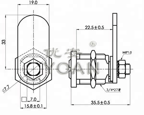 SW2400 series zinc alloy cabinet hardware metal box mailbox cabinet door tubular cam lock with security master keys