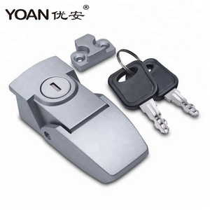 High security silver painting coated gray chrome plate zinc DK604 latch hasp lock for truck tool box electric cabinet door