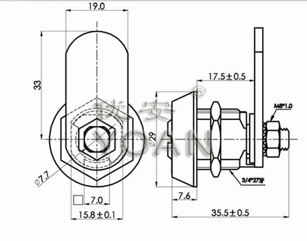 high security brass dimple key cylinder cam lock for electrical cabinet letter cash box machine door with keyed alike and differ