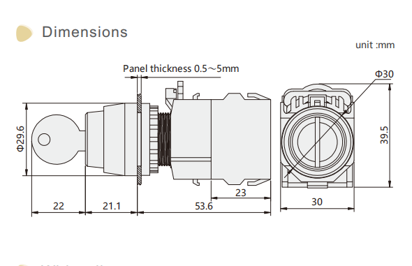 Applied in industrial control  22mm Mini Plastic Round Panel Mount 3 Position Selector Key Switch 1no 1nc Push Button