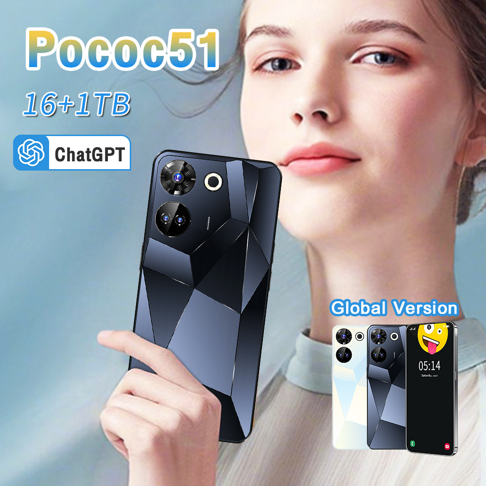 2023 Original phone Pococ51  Android Smartphones 10-Core 5G LET Cellphones OTG Mobile phone