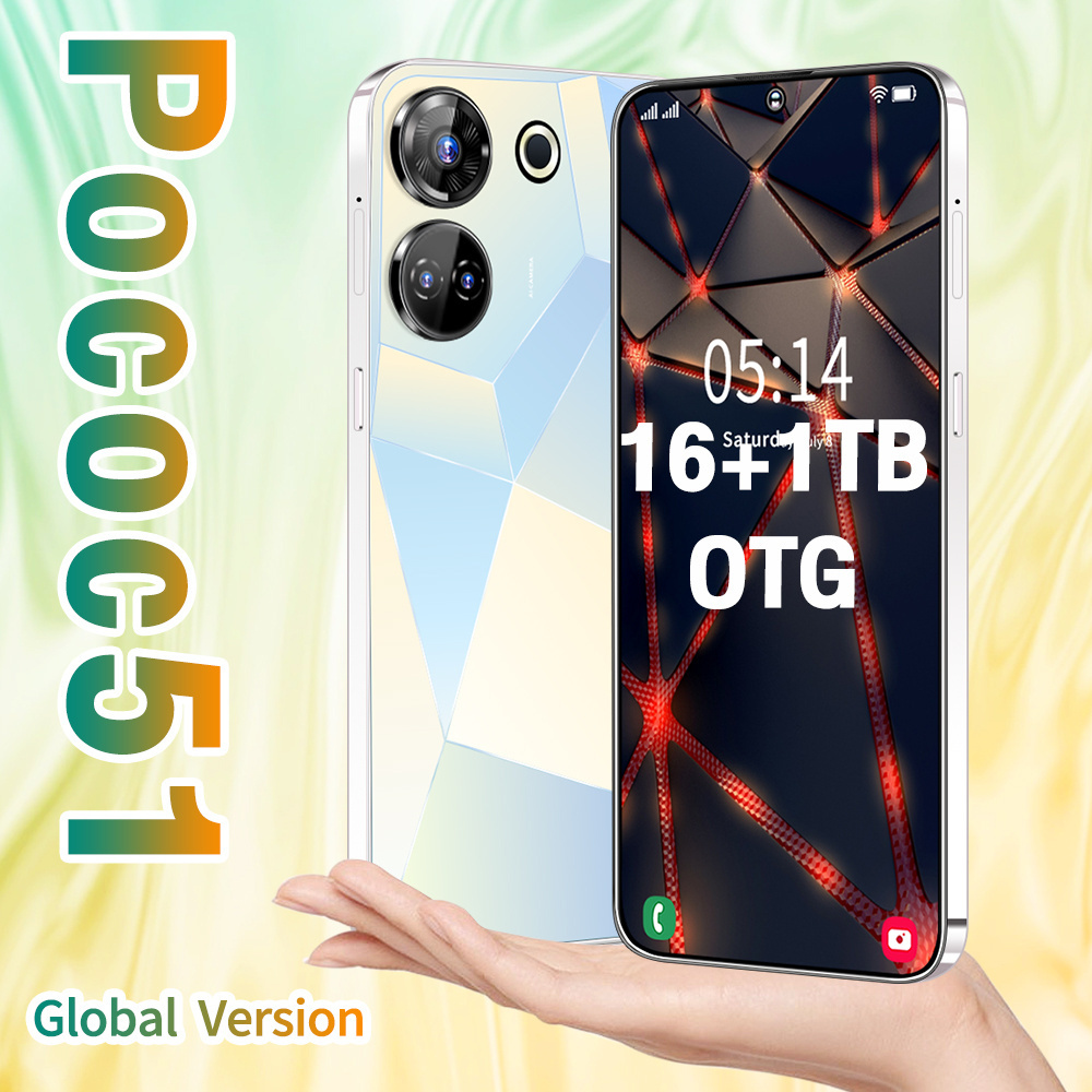 2023 Original phone Pococ51  Android Smartphones 10-Core 5G LET Cellphones OTG Mobile phone