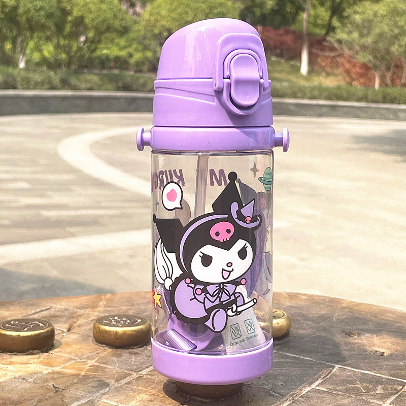 Kawaii Sanrio Cinnamoroll Kuromi Water Cup Girls Plastic Cup High Temperature Resistant Summer Cute Children'S Water Bottle Gift