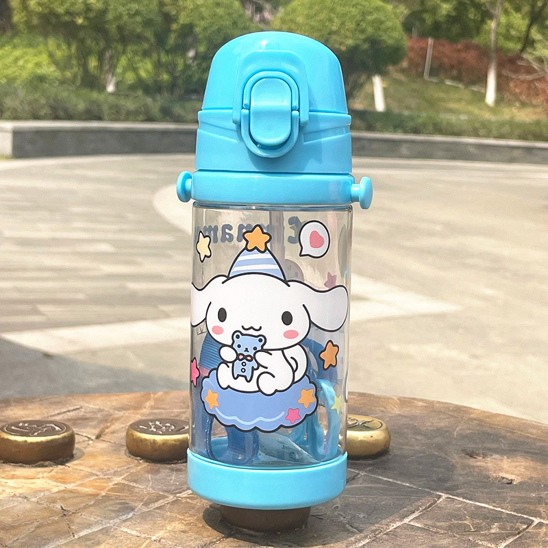 Kawaii Sanrio Cinnamoroll Kuromi Water Cup Girls Plastic Cup High Temperature Resistant Summer Cute Children'S Water Bottle Gift