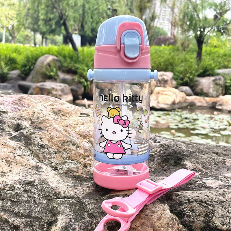 Kawaii Sanrio Cinnamoroll Kuromi Water Cup Girls Plastic Cup High Temperature Resistant Summer Cute Children'S Water Bottle Gift