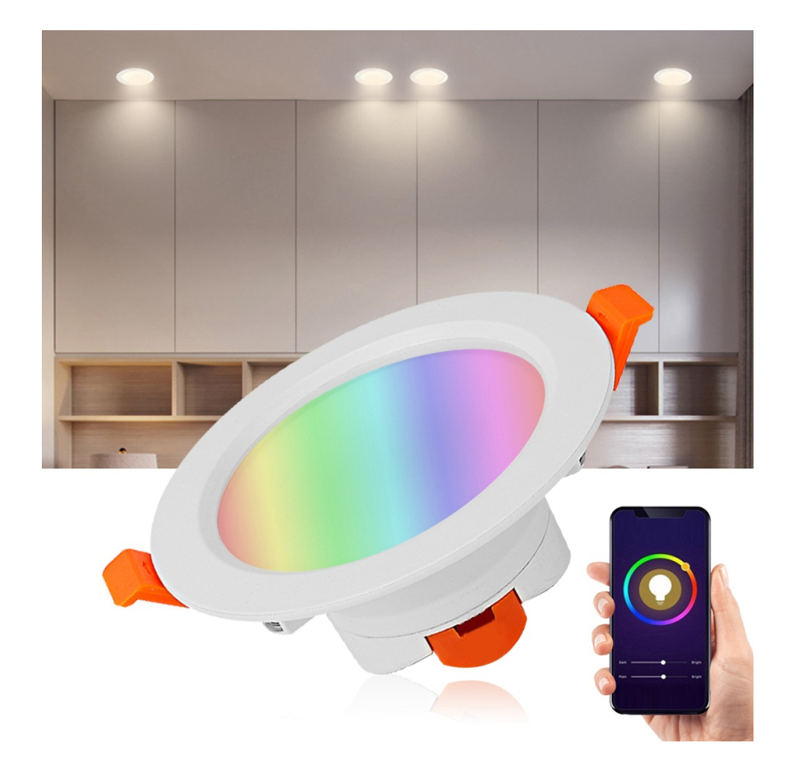 Tuya Zigbee Smart Downlight  RGBCW  Led Recessed Ceiling Light with Voice Control and Work With Alexa Google Home Smart Life