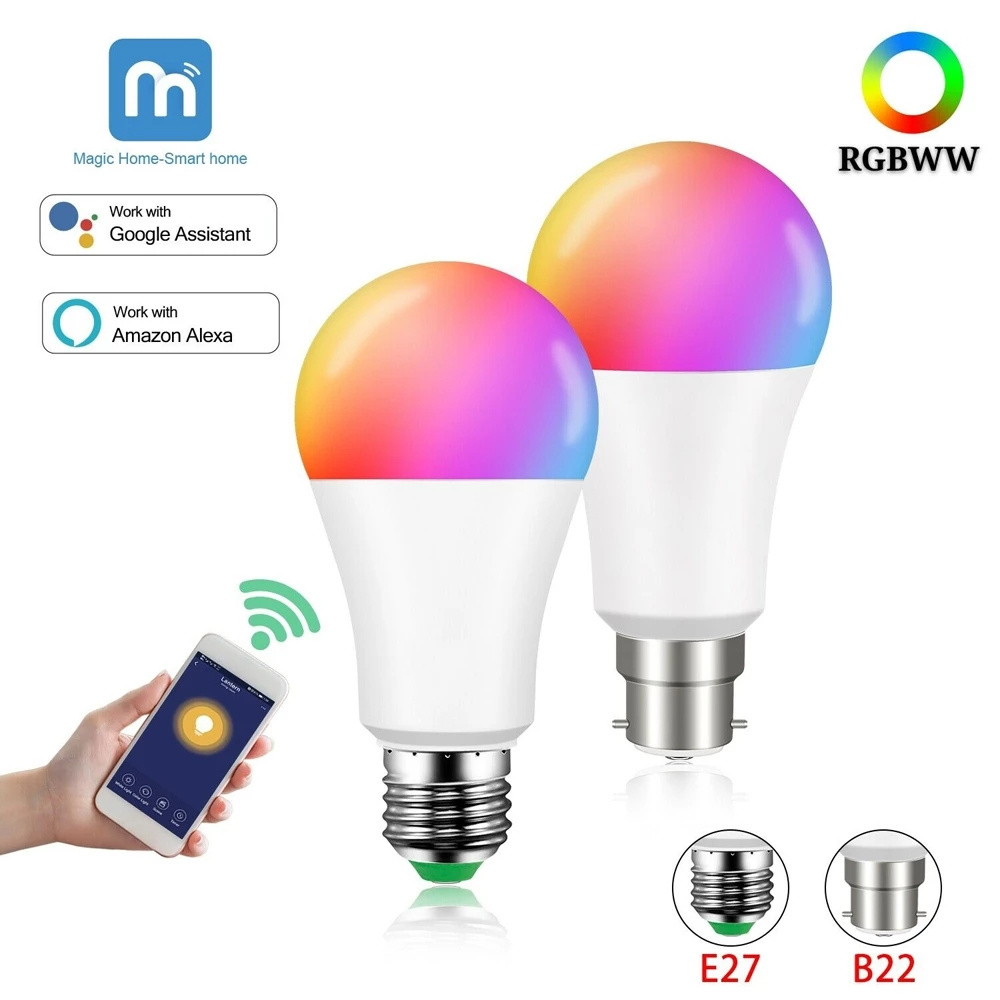 Amazon popular WiFi Led Bulb 9W RGB Smart LED Light Bulbs Alexa and Google