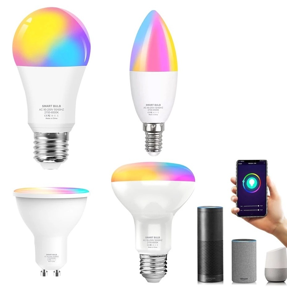 Amazon popular WiFi Led Bulb 9W RGB Smart LED Light Bulbs Alexa and Google