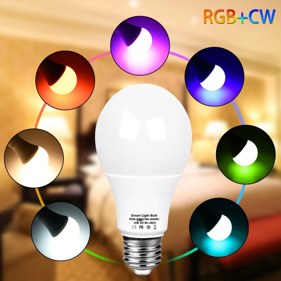 Alexa Google Home voice control 110-240v Smart Bulb RGB Wifi Smart Bulb remote Control 9w E27 E26 B22 A60 LED Tuya Smart Bulb