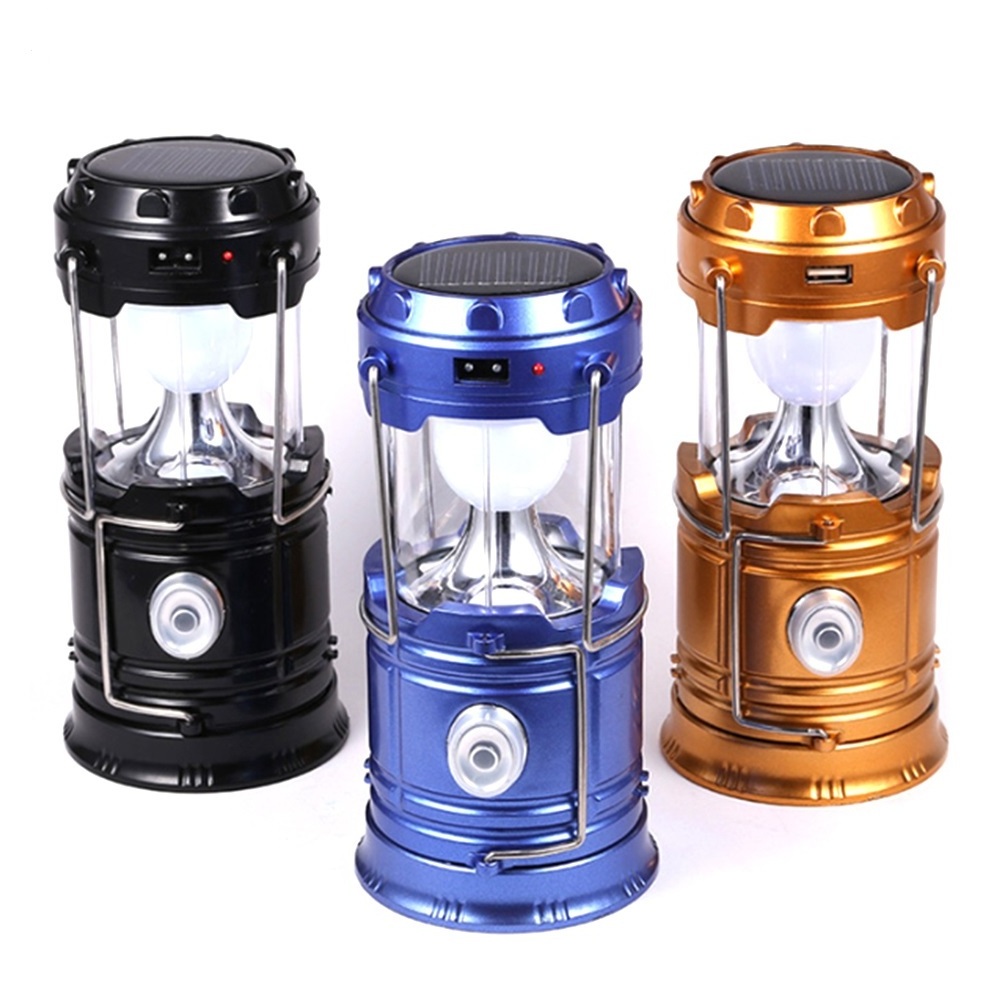 Hot Selling Wholesale Solar Usb Rechargeable Camping Led Lantern Durable Waterproof Modern Camping Lights