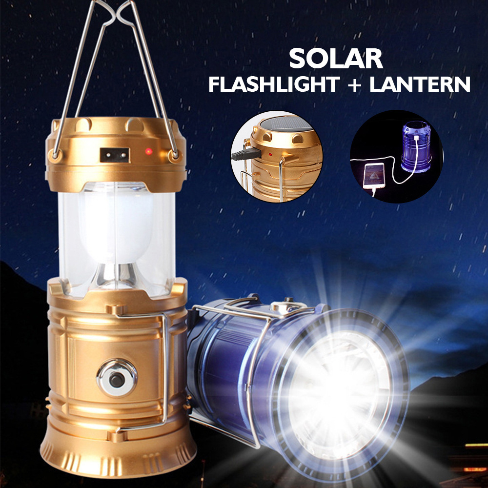 Hot Selling Wholesale Solar Usb Rechargeable Camping Led Lantern Durable Waterproof Modern Camping Lights