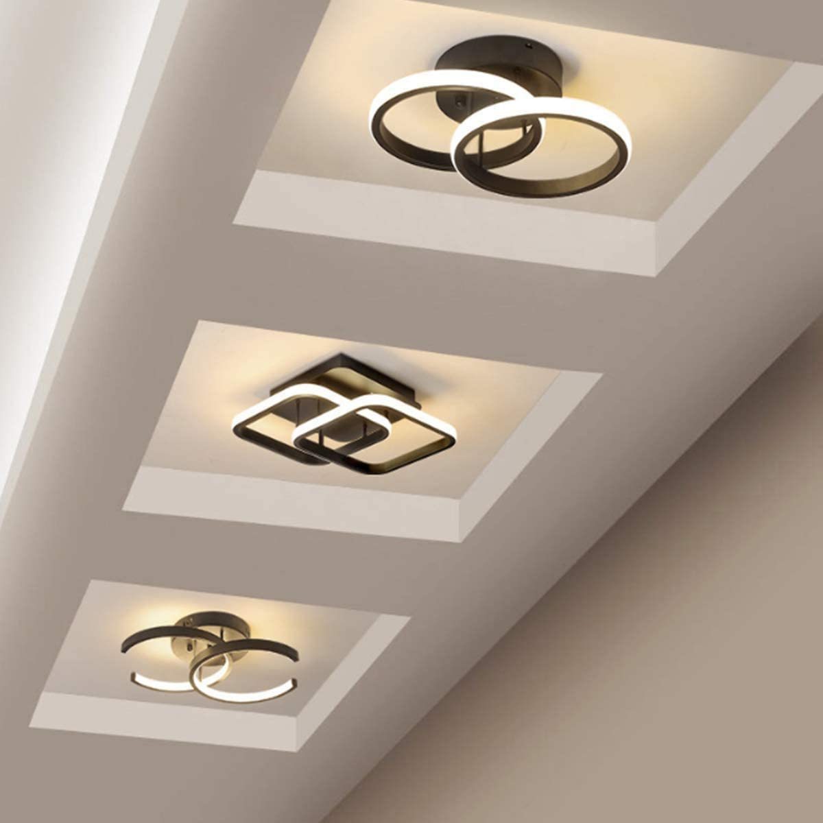 Modern Nordic Light Fixtures Popular Square Home Decoration Hallway Corridor LED Ceiling Light