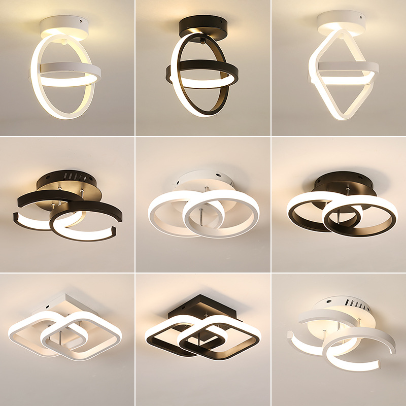 Modern Flush Mount Ceiling Light Hallway Porch Balcony Lamp Interior Lighting Surface Mounted Square LED Ceiling Lights