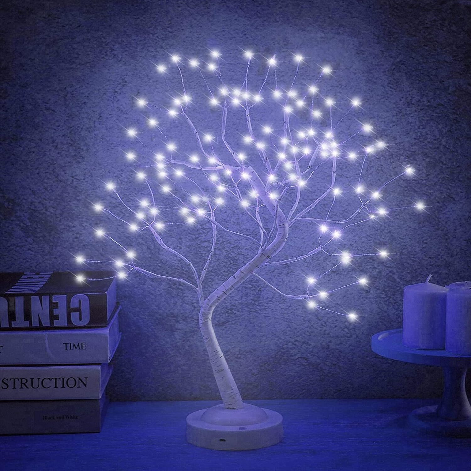 LED Copper Wire Shimmer Tree Light 108 LED 36 LED Pearl Battery USB Touch Switch Night Light Bonsai Tree Light Table Tree Lamp