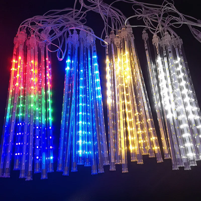 Hot Sale Outdoor Led Meteor Shower Falling Rain Drop String Light Christmas Decoration Light For Holiday Lighting