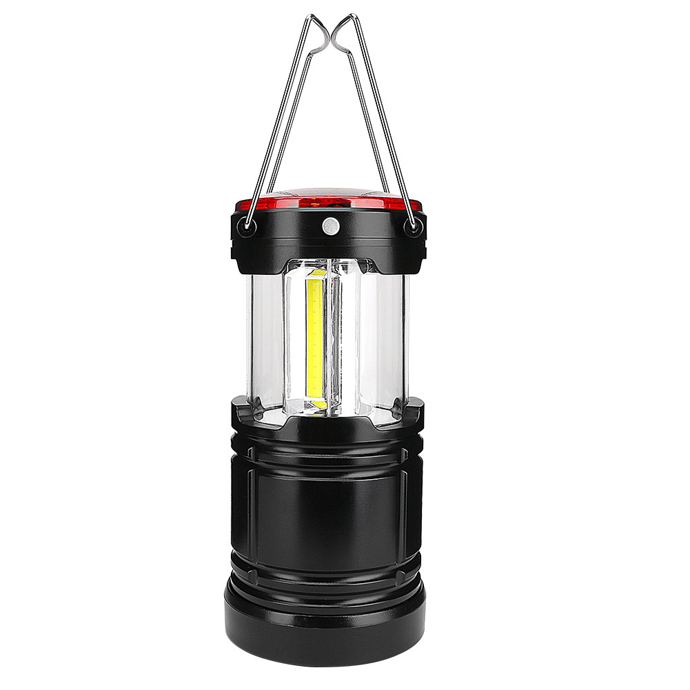 2 in 1 COB LED Tent Lamp Outdoor Camping Light 3 Mode USB Rechargeable 18650 Battery Portable Lantern Working Lighting