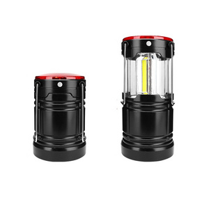 2 in 1 COB LED Tent Lamp Outdoor Camping Light 3 Mode USB Rechargeable 18650 Battery Portable Lantern Working Lighting