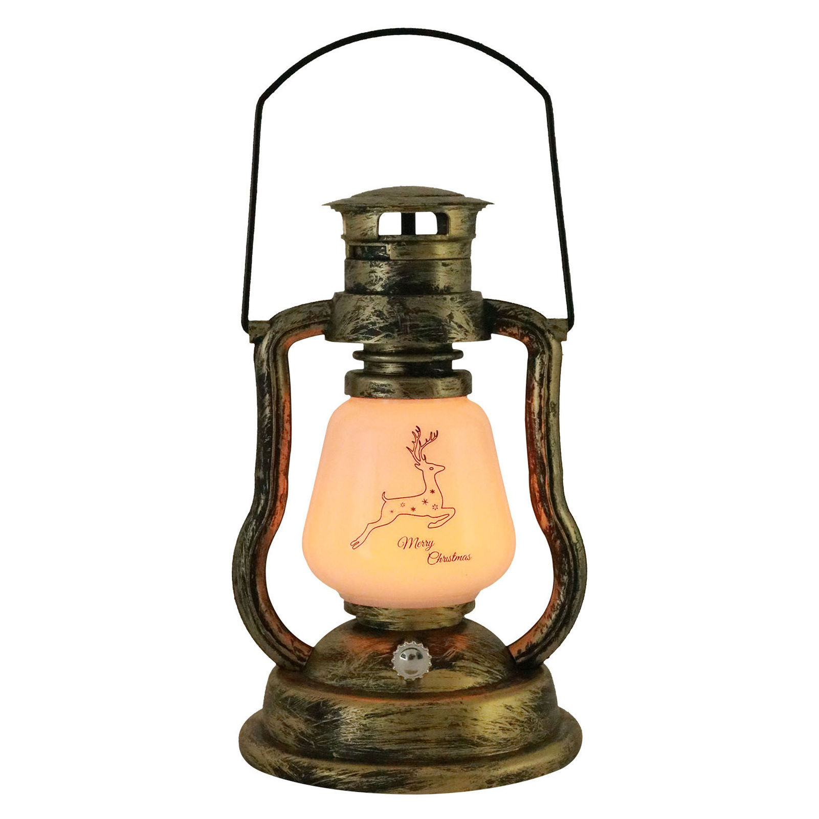 Farmhouse Rustic Accent Kerosene Dietz Electric Lantern Oil Lamp with Edison LED Bulb Black Matte Nightstand Table Lamps Antique