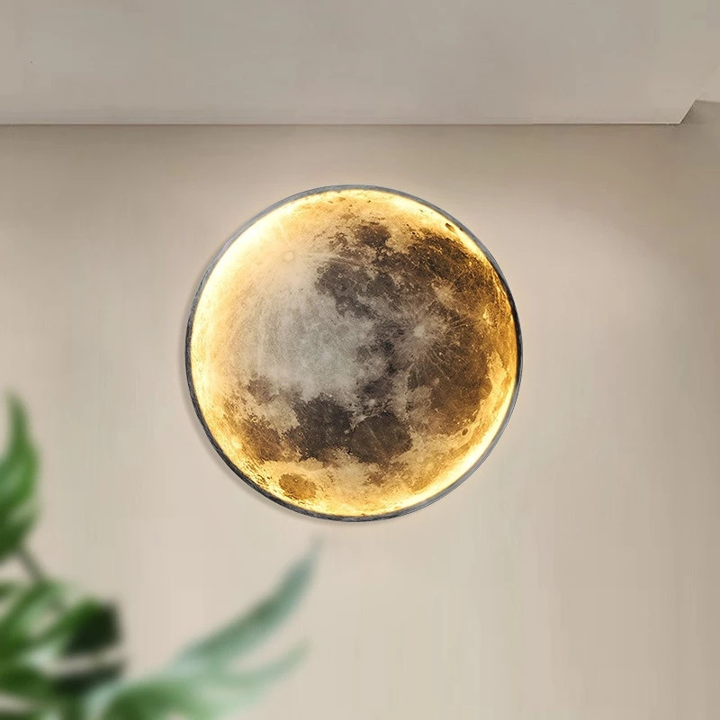 Cheap Price Moon Wall Lamp 3d Moon Night Light Moon Wall Light Mirror