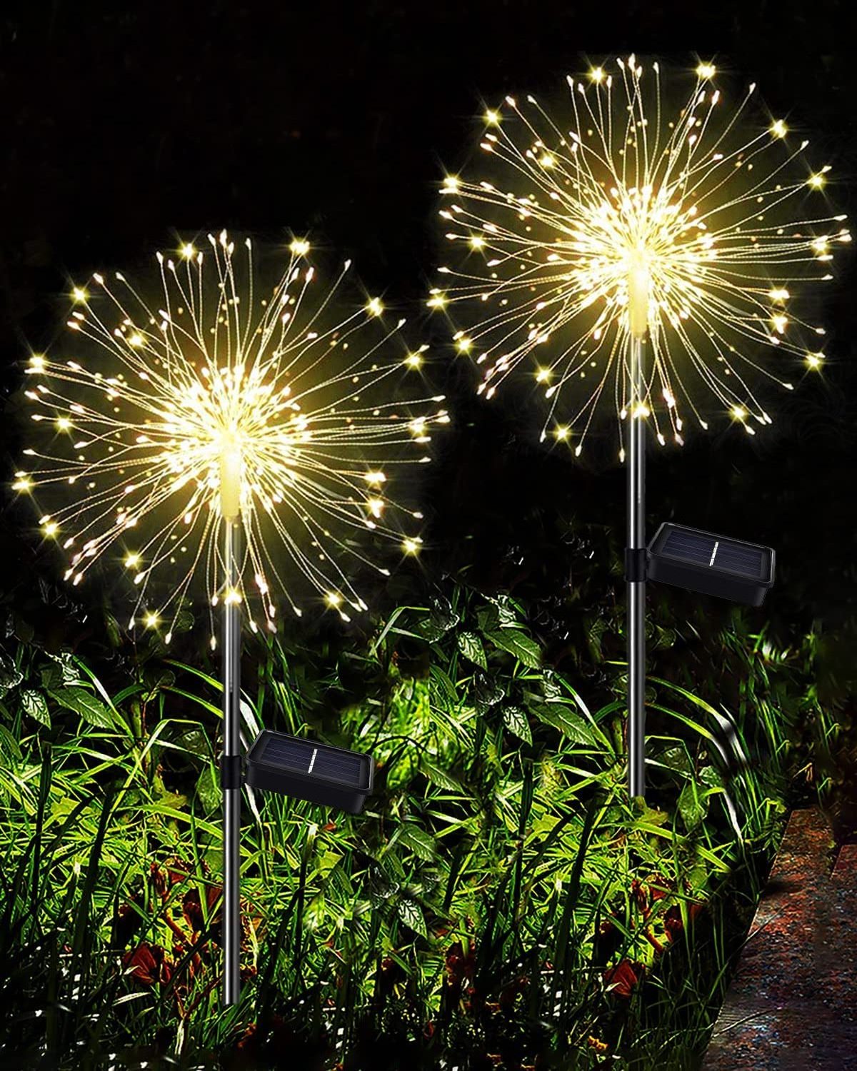 Fairy Wedding Fireworks Copper Tree Starburst String Light Battery Operated Indoor Outdoor Use Home Decoration