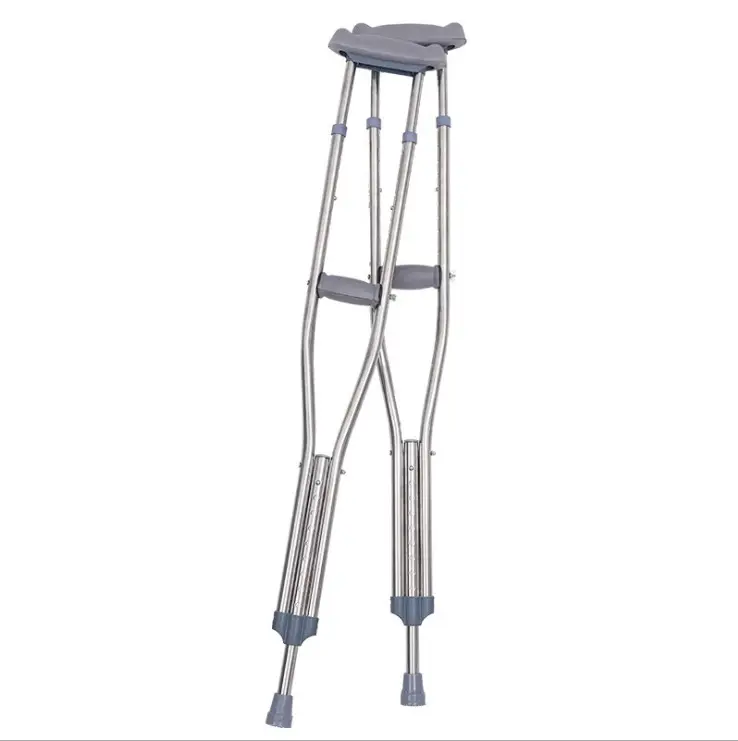 Axillary folding crutch with rubber crutch tips hands free Underarm Medical Device Walking stick Cane Underarm Crutches