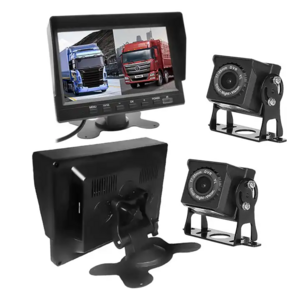 7 inch dual recording monitor 2 Channel HD  Car Monitor Kits Rear view System With Backup IR LED Camera