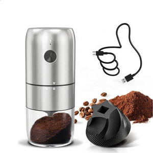 Factory Wholesales Best Seller Portable Ceramic Conical Bur USB Electric Coffee Bean Grinders for Home Use