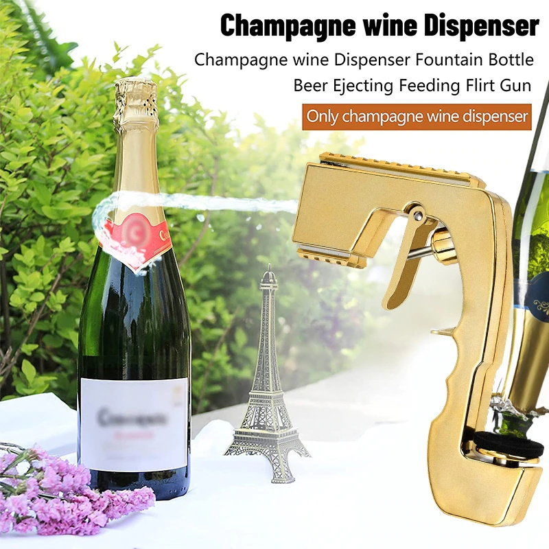 Wine accessories factory custom logo spray Champagne shooter props sprinkler Pistola Wine Beer bottle champagne spray gun