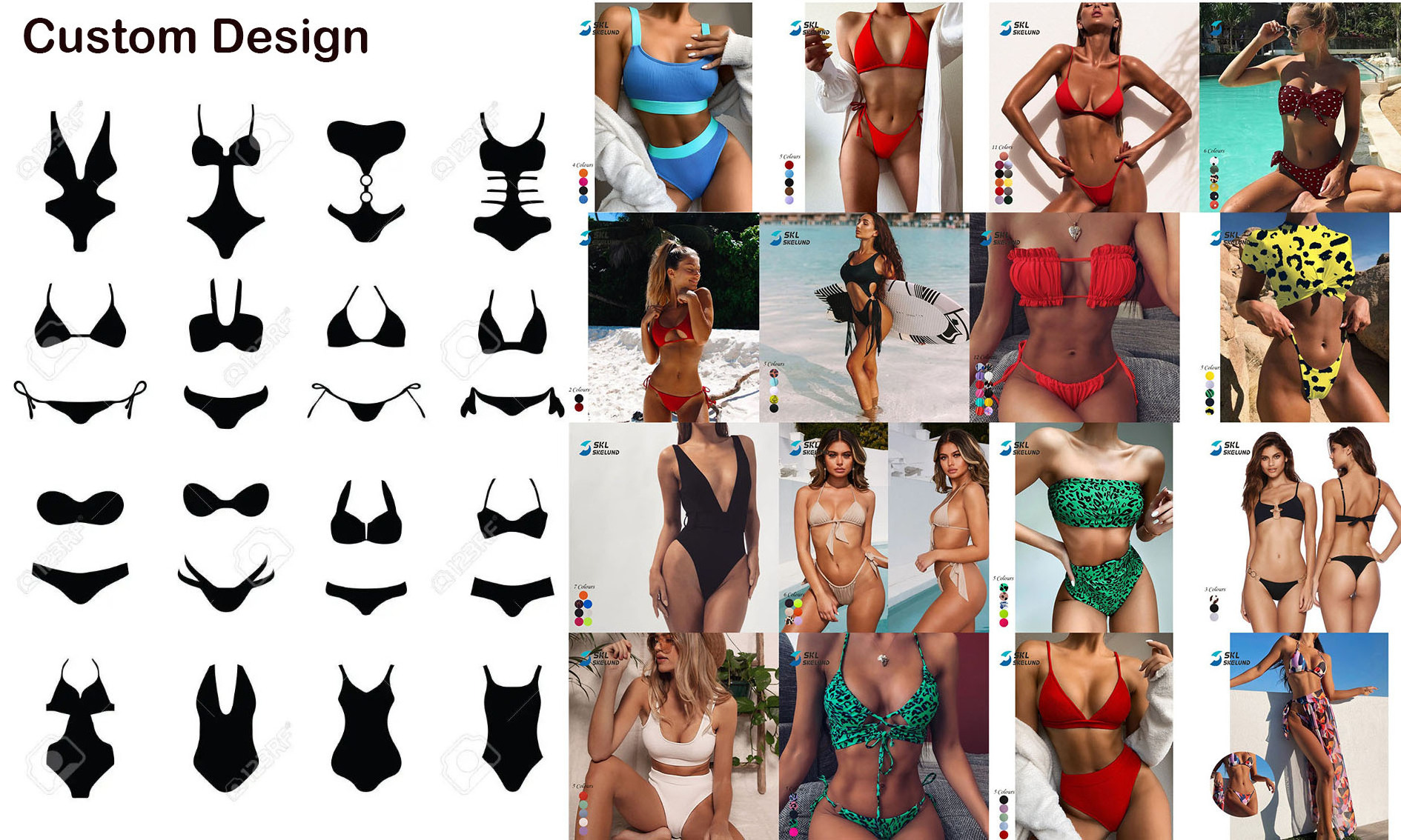 2022 MOQ 1 Custom Bikinis Cheap Price Custom Private Label Women Sexy Swimwear  Beachwear Swimsuit Girl Custom Bikini Set