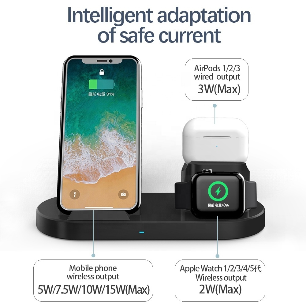 sks H10 Convenient desktop stand suitable for mobile phones watches headphones integrated wireless charger