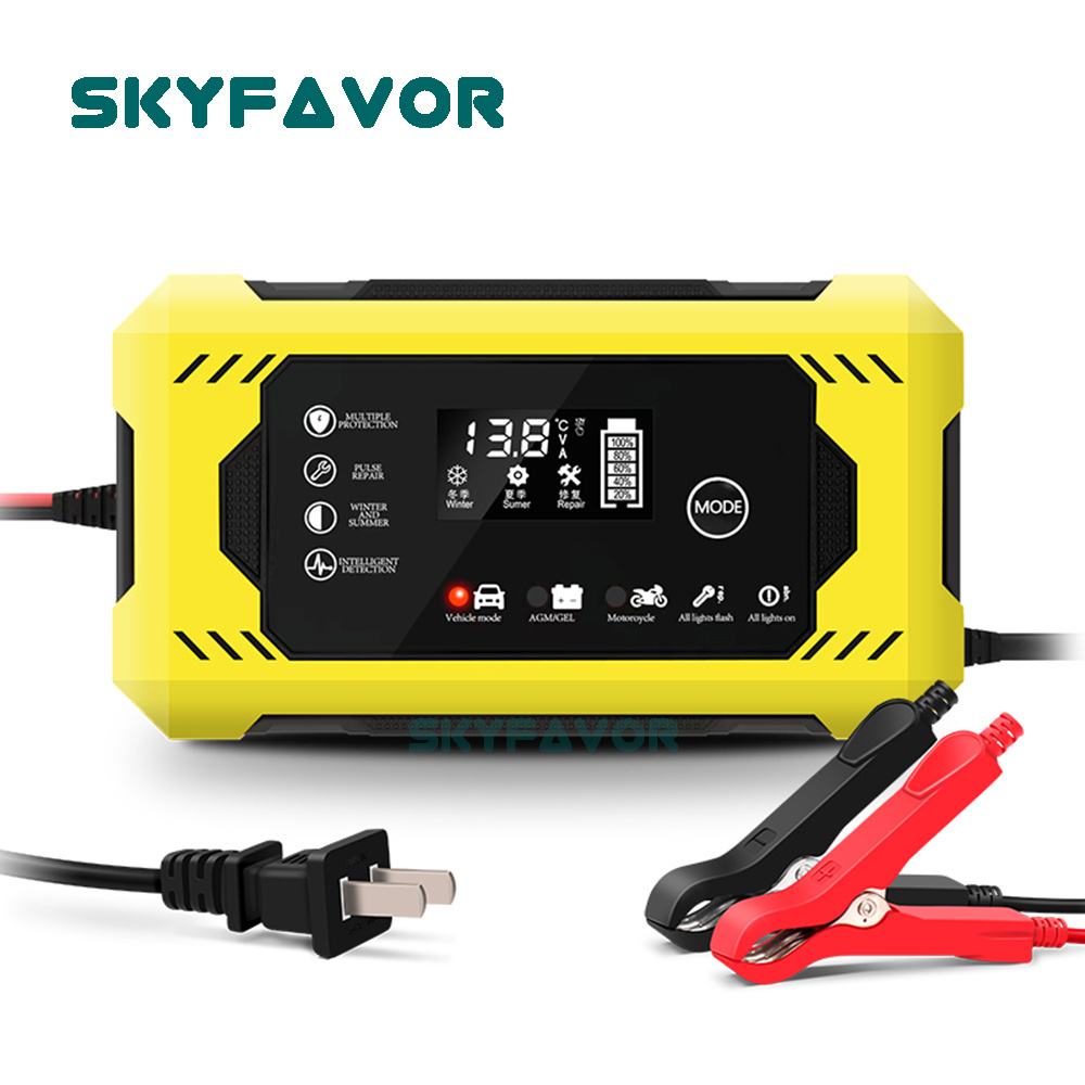 Latest trending products 12V battery charger 12V 6A automatic smart dropshipping products 12 volt Motorcycle car battery charger