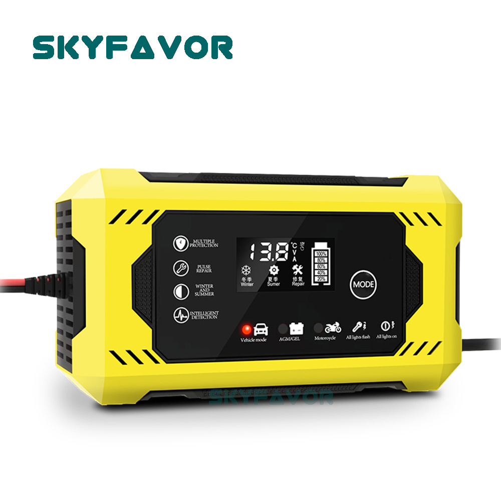 Latest trending products 12V battery charger 12V 6A automatic smart dropshipping products 12 volt Motorcycle car battery charger