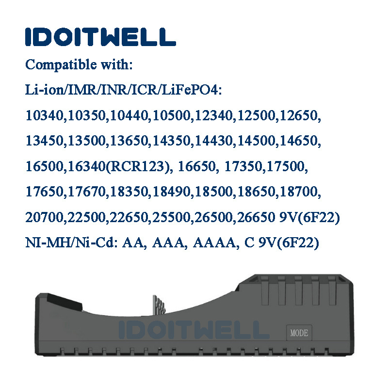 Universal NiMH 18650 li ion battery charger 6F22 AAA battery charger DIY power bank 26650 rechargeable battery charger with USB