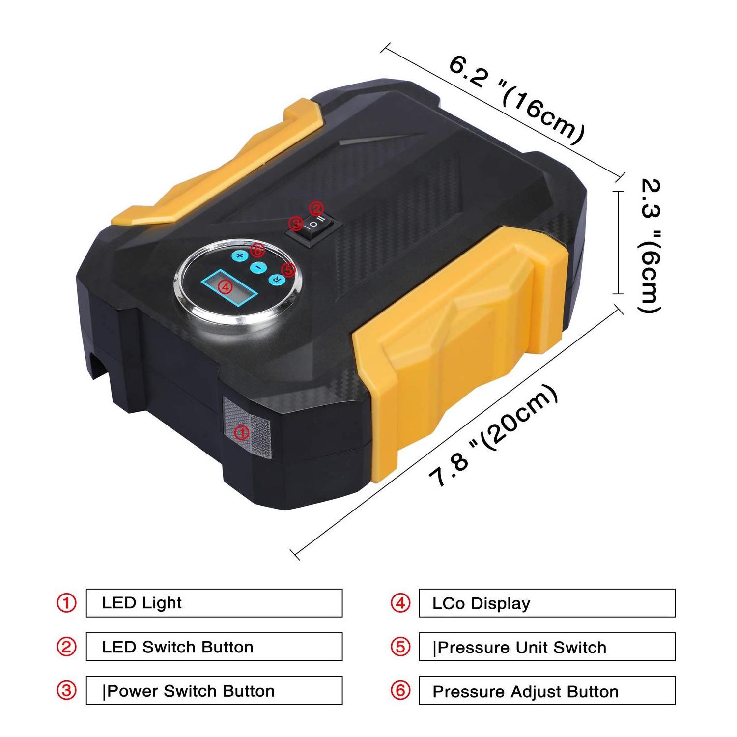 Dropshipping Car Tyre Inflator portable Car Air Pump 12V Air Compressor car turnip inflator