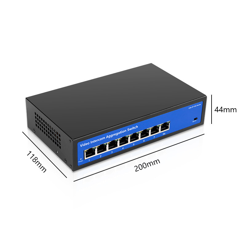 Competitive price Analog System 12v poe hardened switch 8 port gigabit