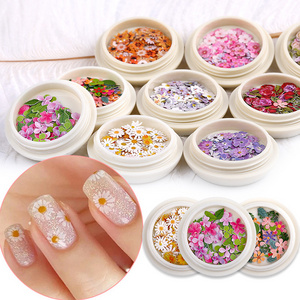 50pcs/box Daisy 3D Art Sticker For Nails Decals Nail Decorations